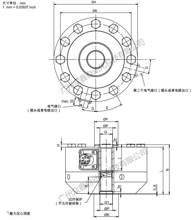 德國HBM 1-U10M/500KN力傳感器產(chǎn)品規(guī)格尺寸1