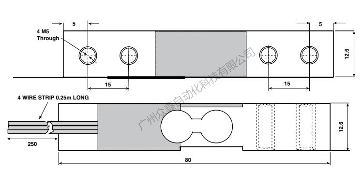 美國特迪亞 1002-0.5kg稱重傳感器產(chǎn)品尺寸