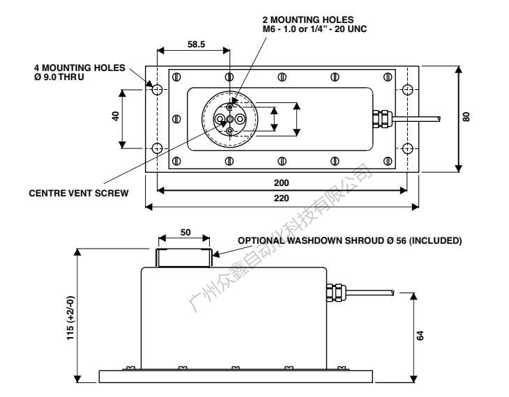 美國特迪亞 240-2kg稱重傳感器產(chǎn)品尺寸