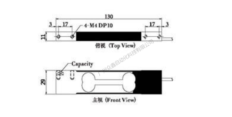 臺灣mavin NA12-1kg稱重傳感器產品尺寸