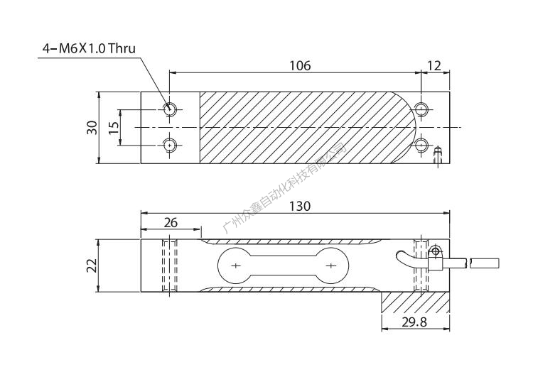 韓國凱士CAS稱重傳感器 BCL-6L稱重傳感器產(chǎn)品尺寸
