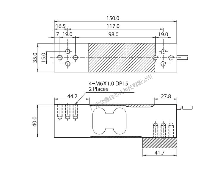 韓國(guó)凱士CAS稱重傳感器 BCL-60L稱重傳感器產(chǎn)品尺寸