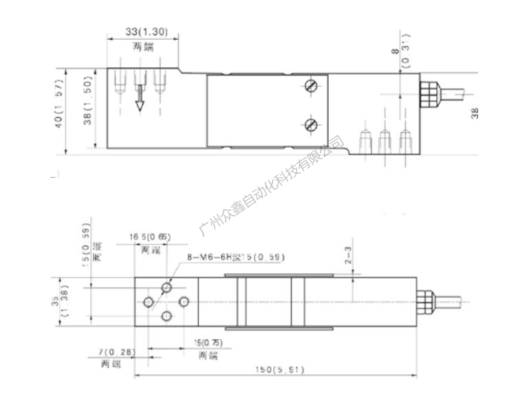 ZEMIC稱重傳感器 B6E-C3-300kg-2B6-S1稱重傳感器產品尺寸